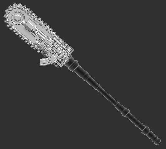 Chainsaw Machine Gun Topper for Slygor Staff