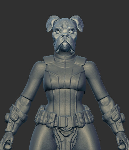 Boxer Dog Head for Cosmic and Mythic Legions