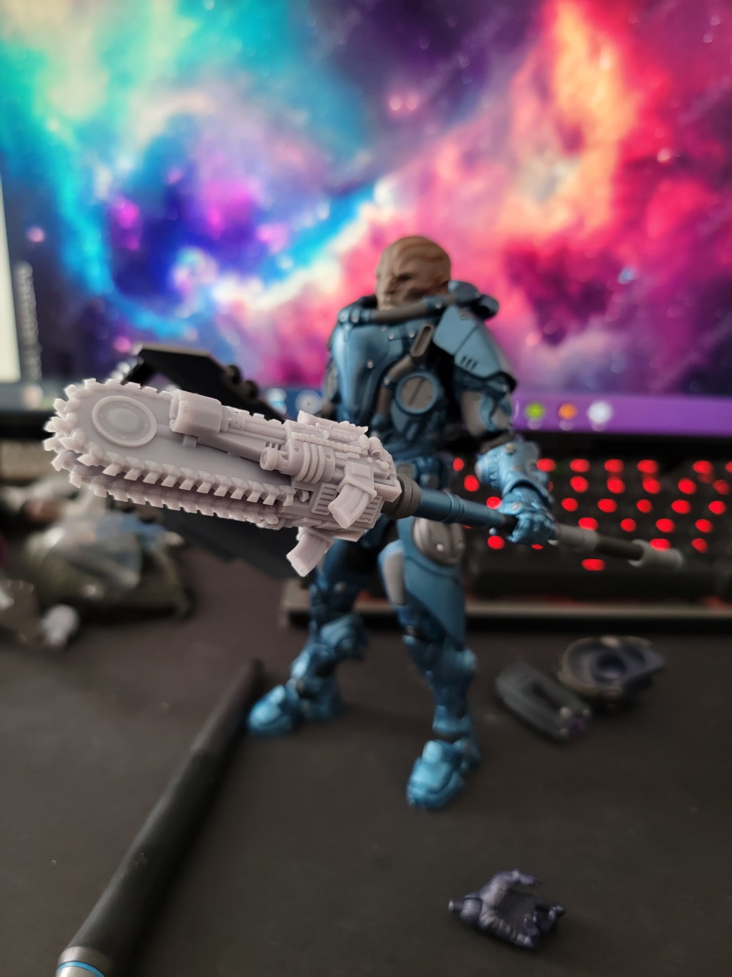 Chainsaw Machine Gun Topper for Slygor Staff