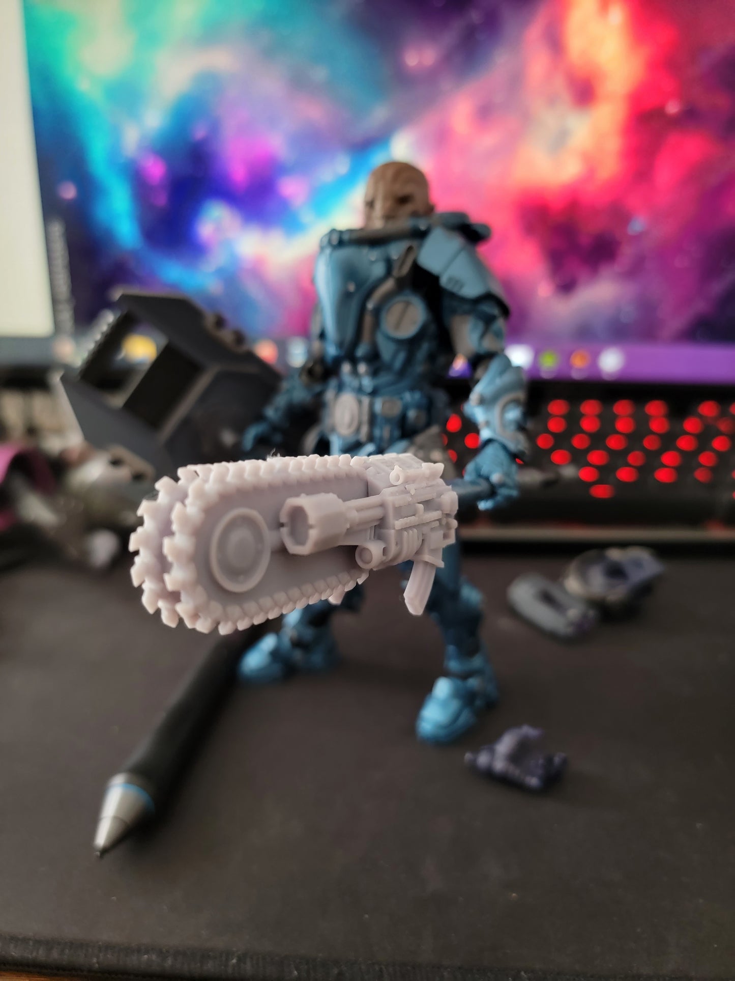 Chainsaw Machine Gun Topper for Slygor Staff