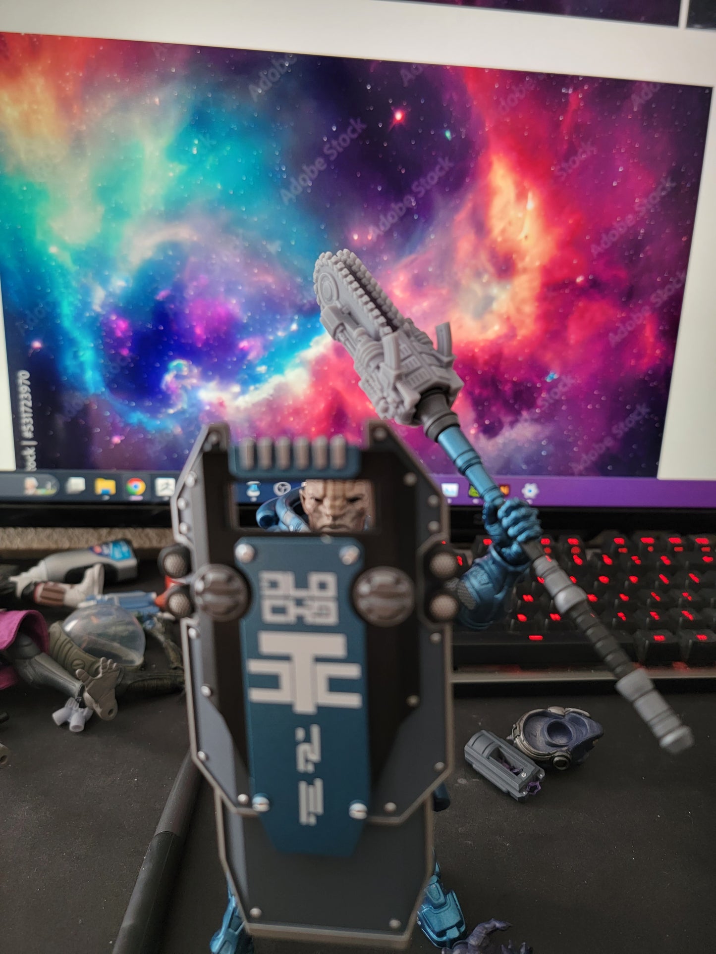 Chainsaw Machine Gun Topper for Slygor Staff