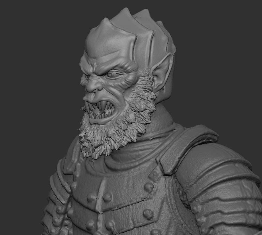 MOTU Beast Man Mouth Open Head for Mythic Legions