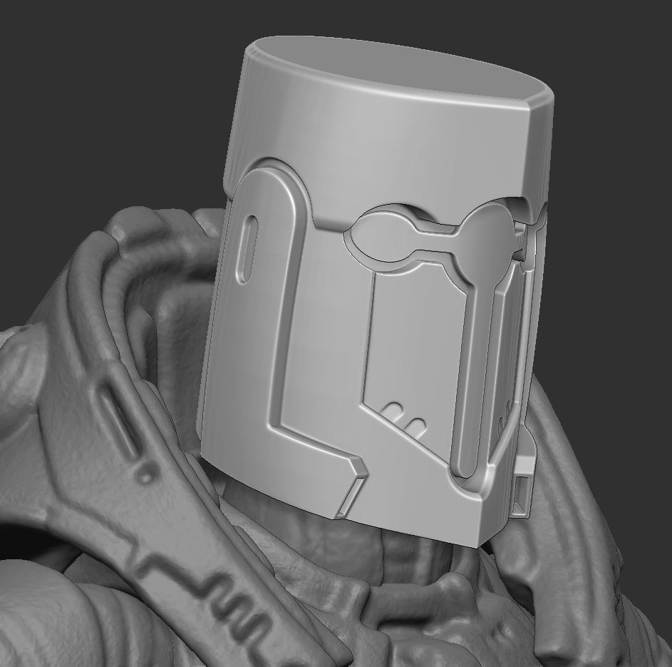 Scifi Templar Captain Helmet Head