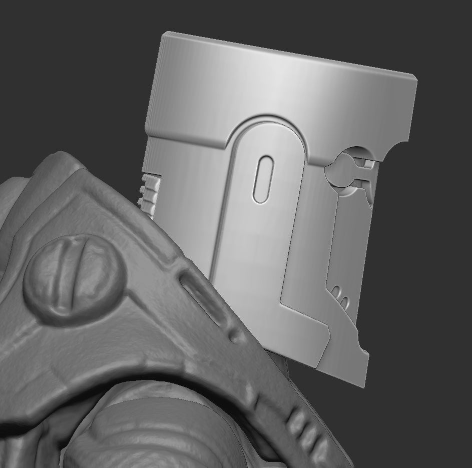 Scifi Templar Captain Helmet Head