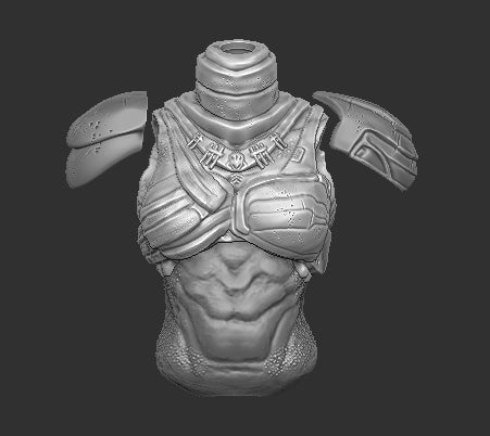 Armored Female Predator Torso