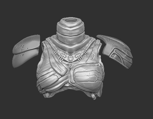 Armored Female Predator Torso