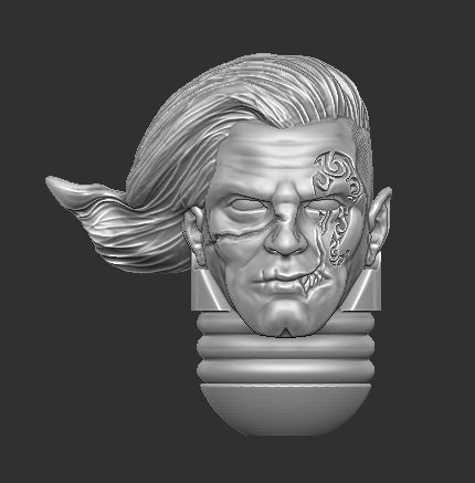 Shark Face Space Marine Head