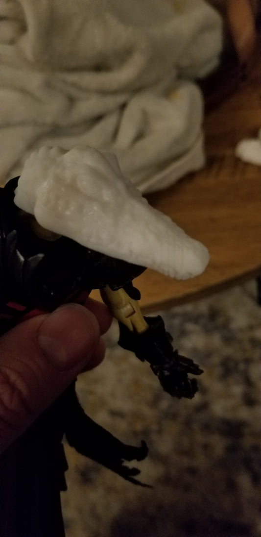 Croc Scarred Closed Mouth Head Unpainted