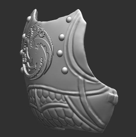 Dragon Emblem Breast Plate Clip on for Mythic Legions