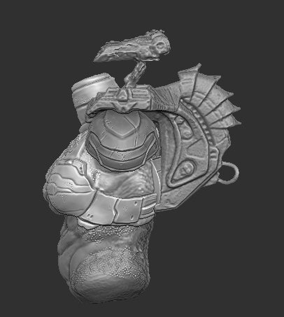 Armored Female Predator Torso