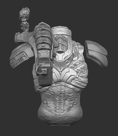 Armored Female Predator Torso