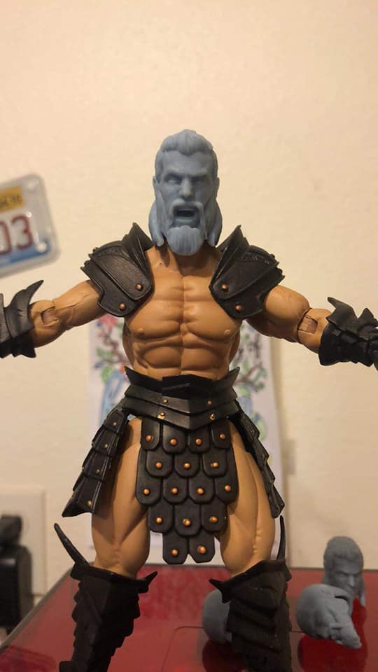Prince Illfred Yelling (Topknot - Beard) Head Unpainted