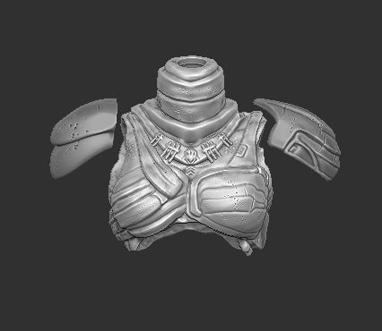 Armored Female Predator Torso