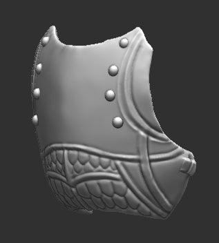 Dragon Emblem Breast Plate Clip on for Mythic Legions