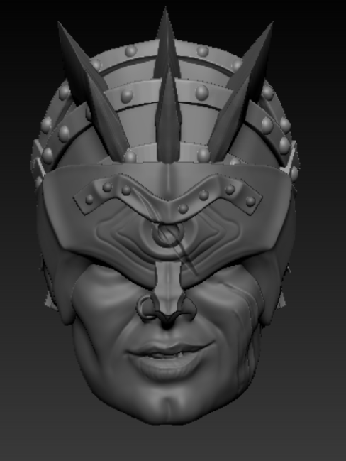 Et Sanguine Nubila Smirk Helmet Head Unpainted