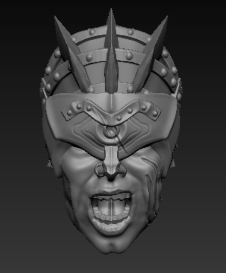 Et Sanguine Nubila Yelling Helmet Head Unpainted