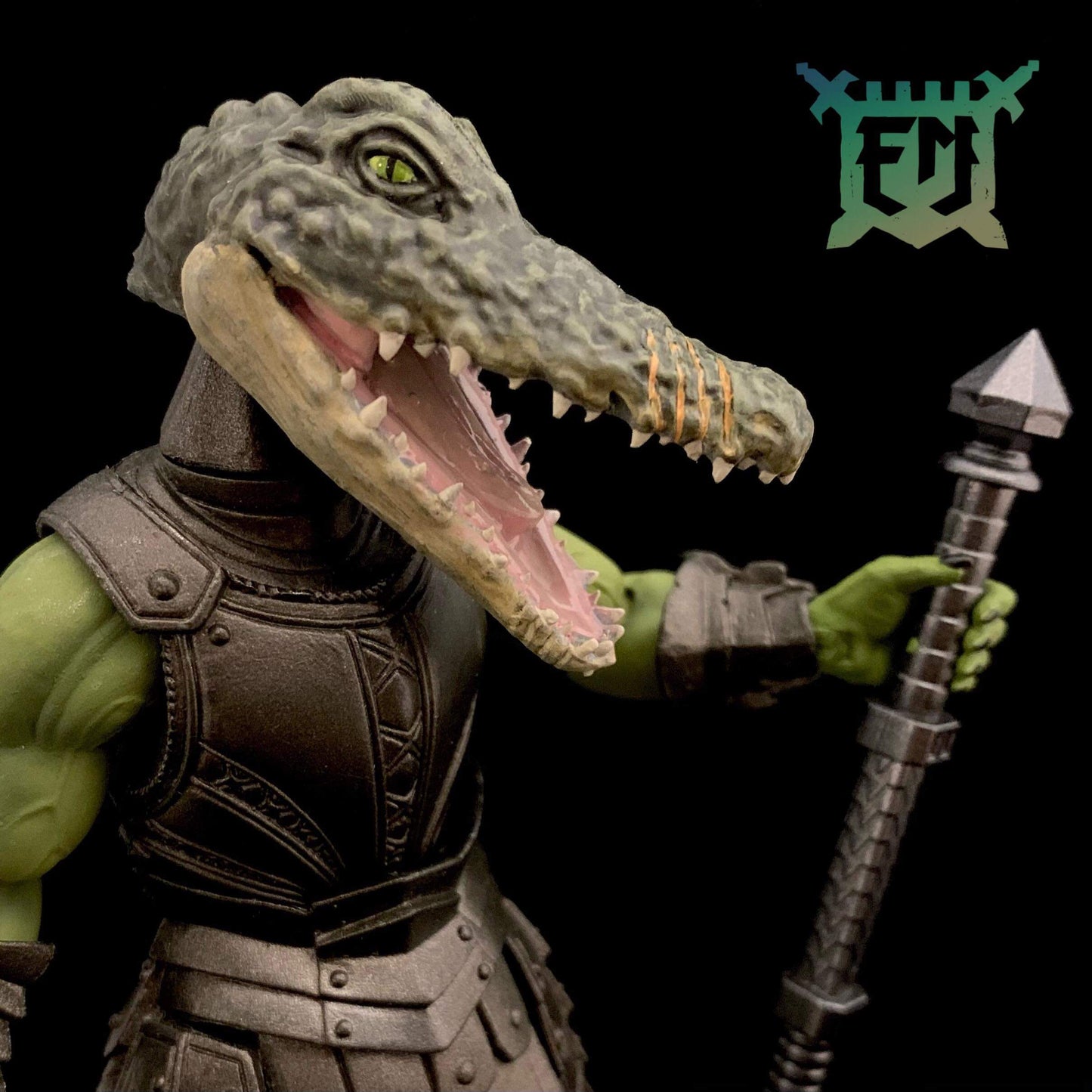 Croc Scarred Open Mouth Head Unpainted