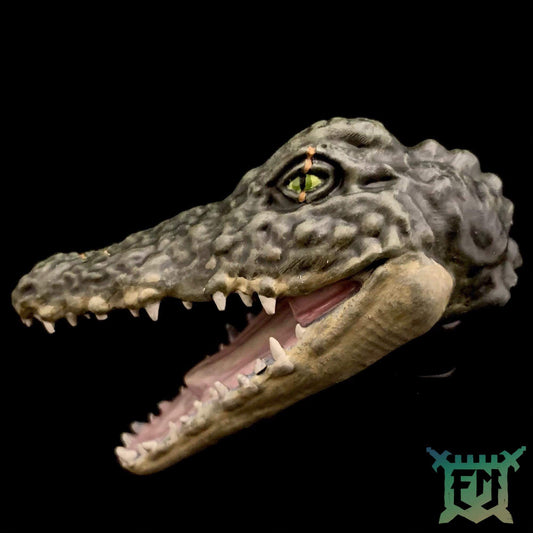 Croc Scarred Open Mouth Head Unpainted