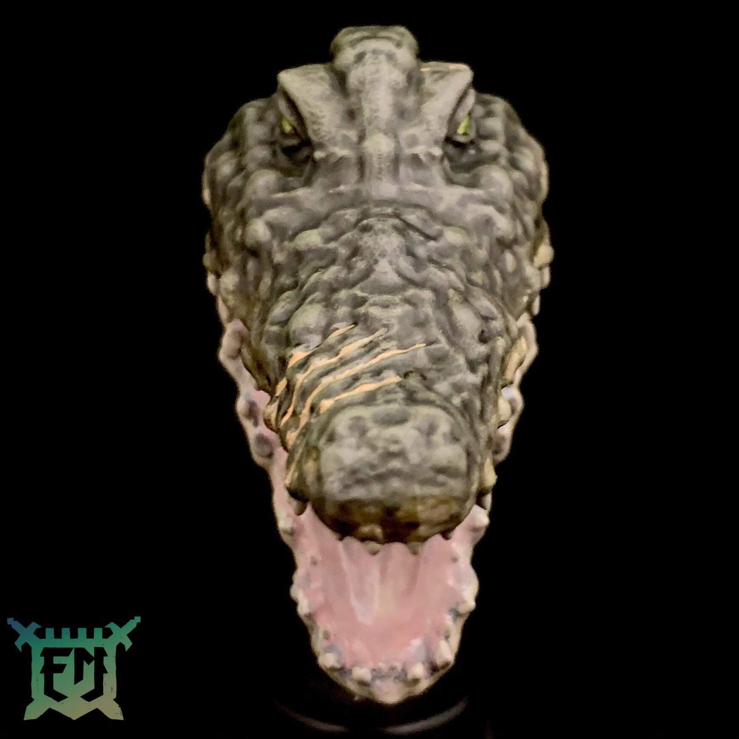 Croc Scarred Open Mouth Head Unpainted