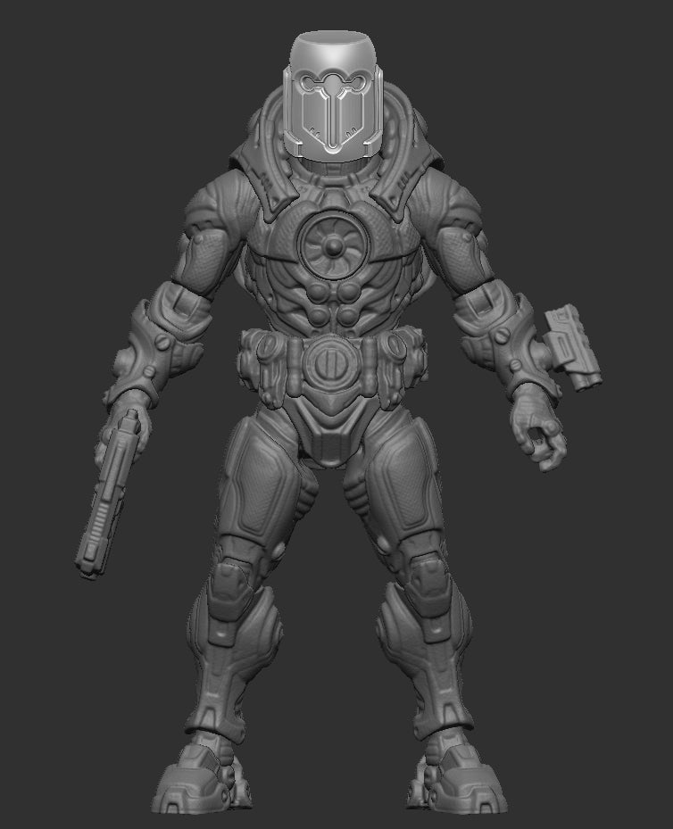 Scifi Templar Helmet Head