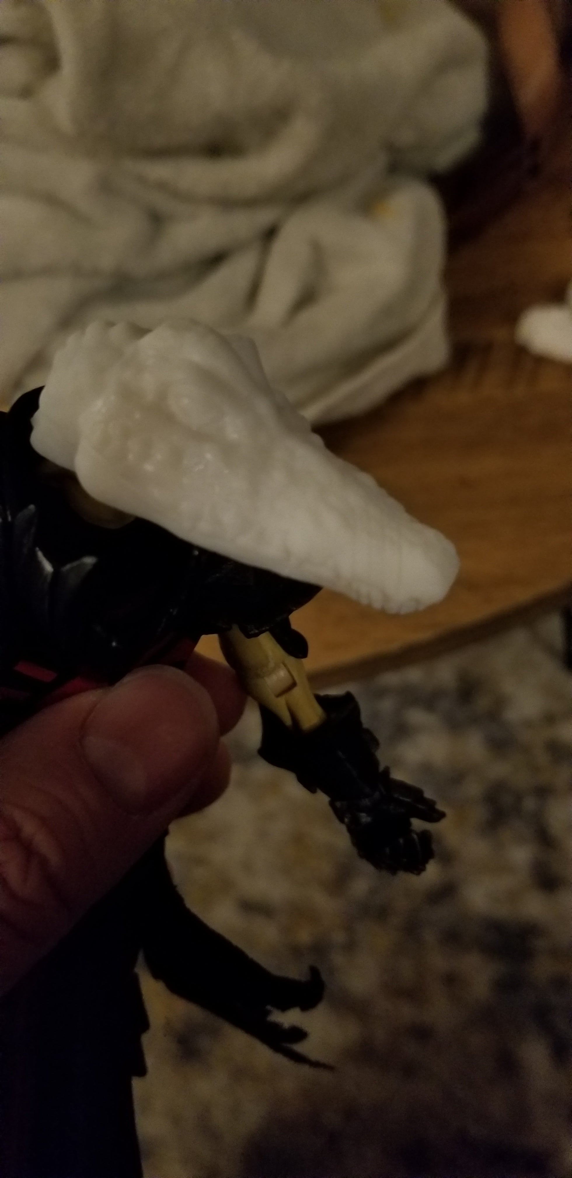 Croc Scarred Closed Mouth Head Unpainted
