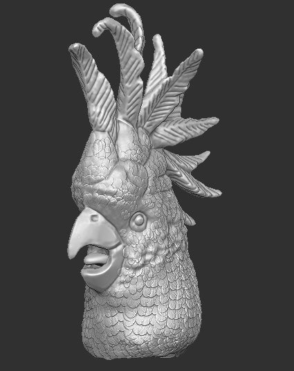 Cockatoo Head for Bird Figure