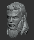 Prince Illfred Yelling (Topknot - Beard) Head Unpainted