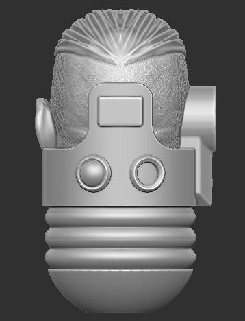 Cybernetic Vampire Space Marine Head