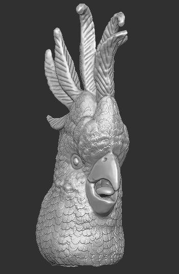 Cockatoo Head for Bird Figure