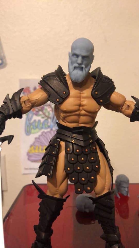 Prince Illfred Smirking (Bald - Beard) Head Unpainted
