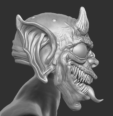 Gornexoth Demon Goblin Head Unpainted