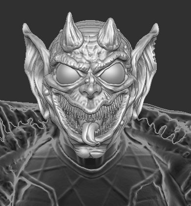 Gornexoth Demon Goblin Head Unpainted