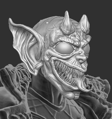 Gornexoth Demon Goblin Head Unpainted