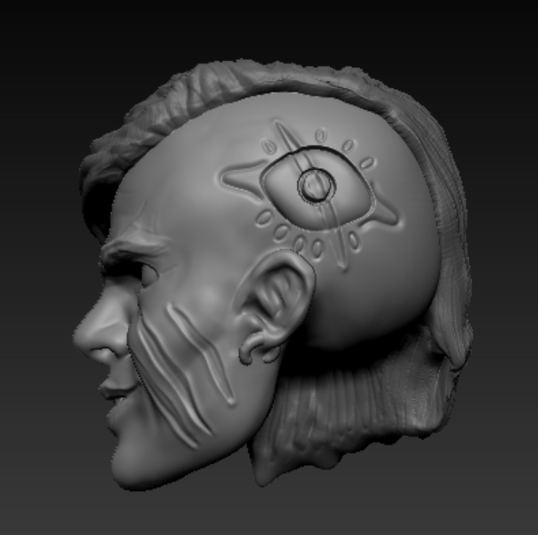 Et Sanguine Nubila Smirk Tattoo Head Unpainted