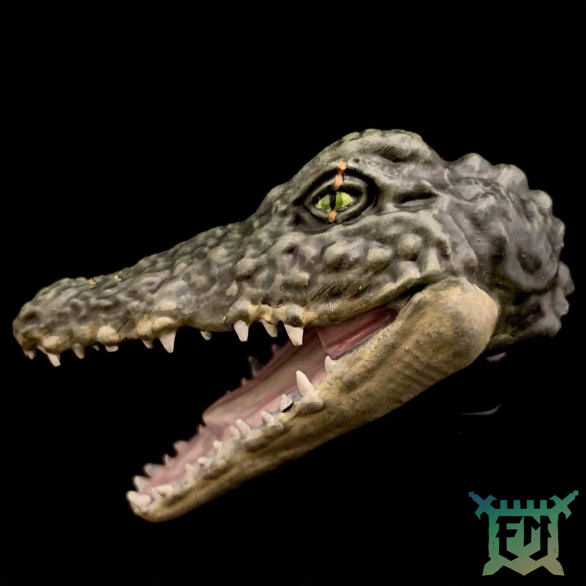 Croc Scarred Open Mouth Head Unpainted