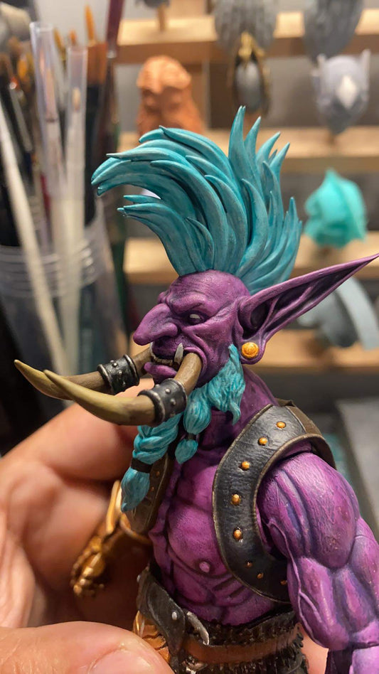 Mohawk Troll Head - Unpainted