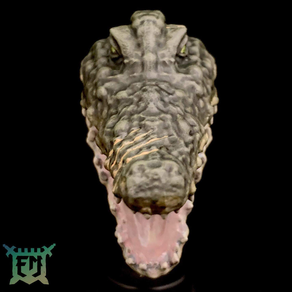 Croc Scarred Open Mouth Head Unpainted