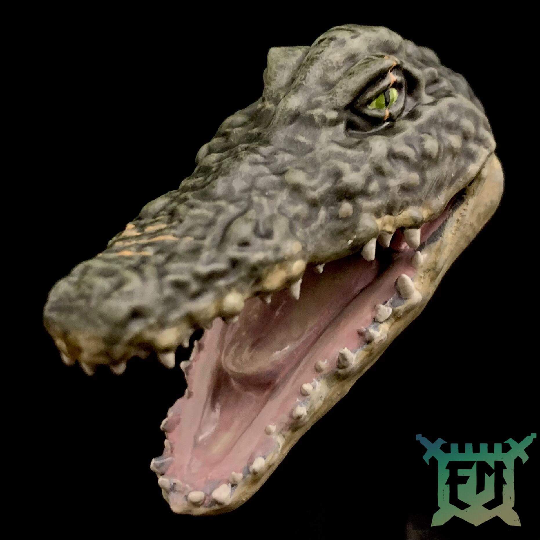 Croc Scarred Open Mouth Head Unpainted