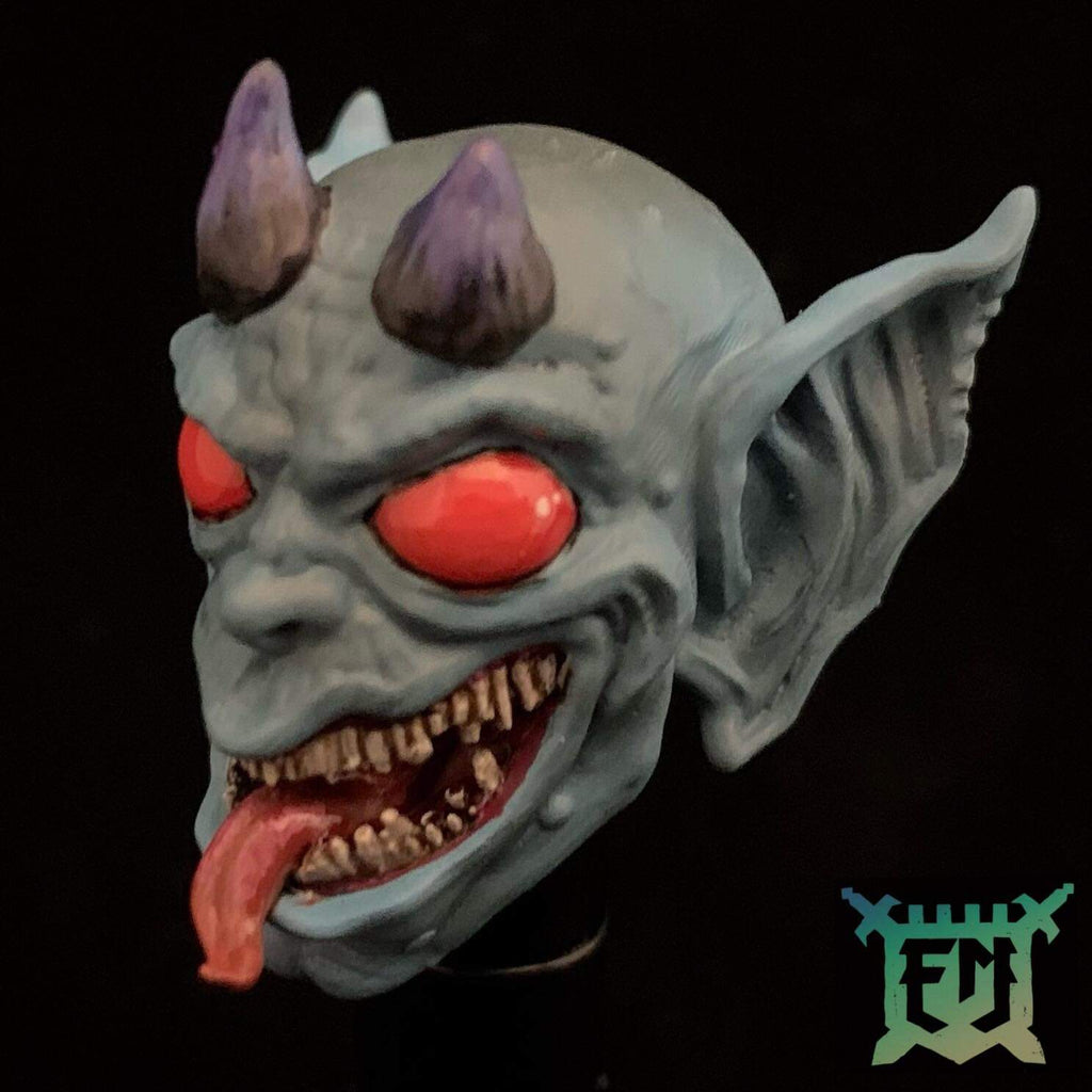 Gornexoth Demon Goblin Head Unpainted
